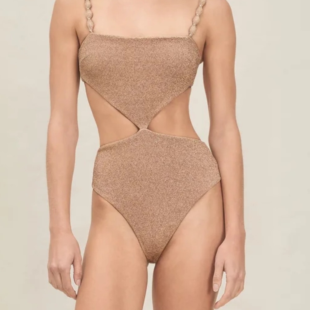 DEVON WINDSOR Gold One-Piece Swimsuit
